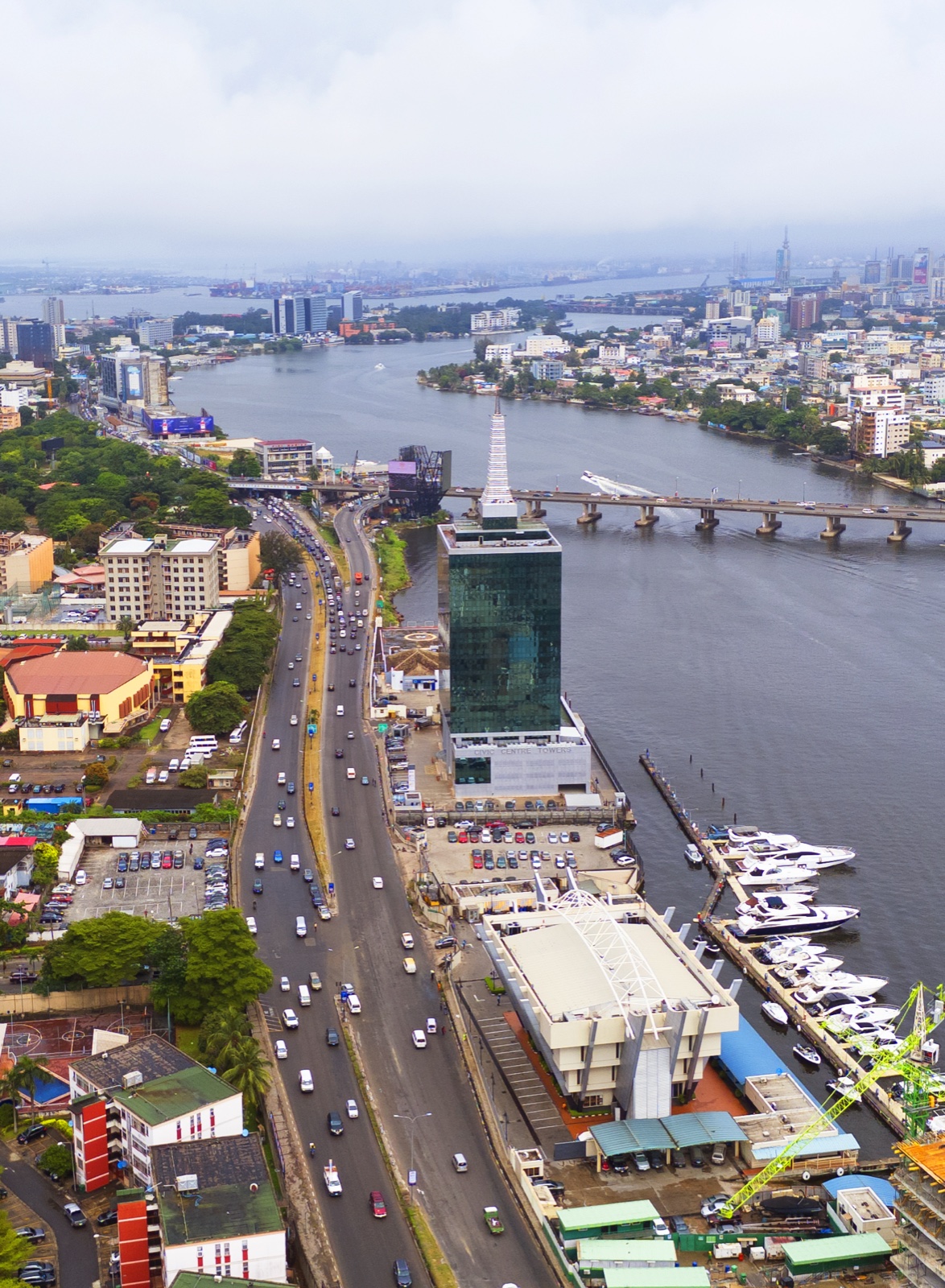 Aerial view of Victoria Island Lagos