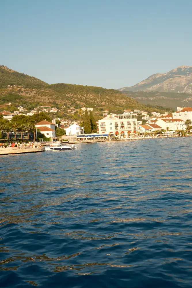The coast of Montenegro seen from the water